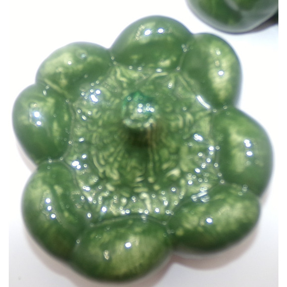 Vintage Limoges France ? Green Bell Pepper Teapot Large Ceramic Vegetable Coffee - Picture 14 of 16